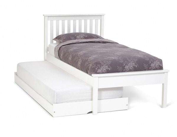 Serene Heather Shaker Guest Bed LFE (Opal White) Wooden Bed