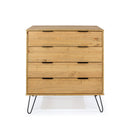 Augusta Pine 4 Drawer Chest With Hairpin Legs
