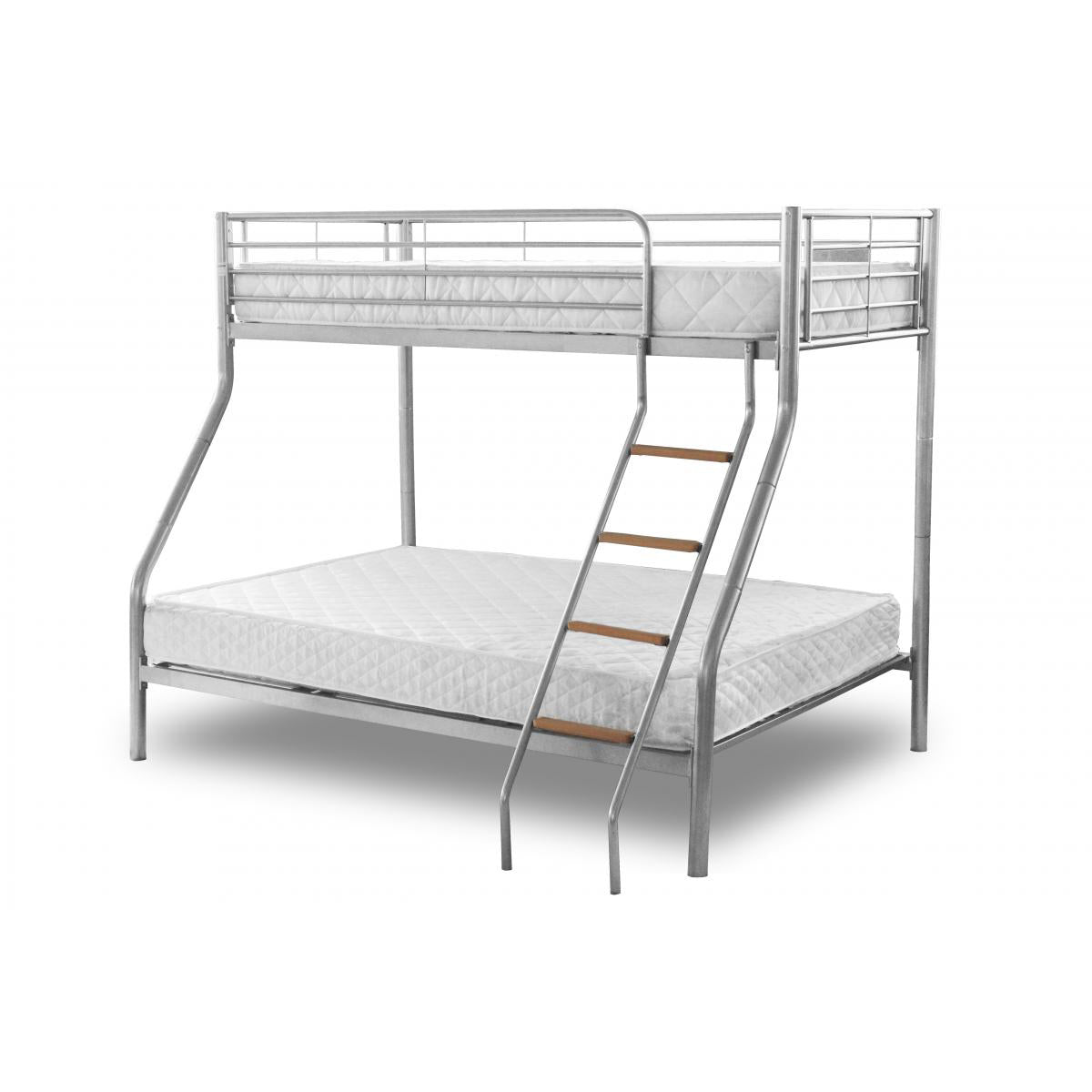 Alexa Triple Bunk Silver Bed Frame | Modern & Space-Saving