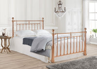 Alexander Rose Gold Metal Bed Frame - Elegant Craftsmanship