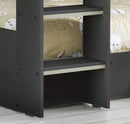 Orion Wooden Storage Bunk Bed Frame (Anthracite)