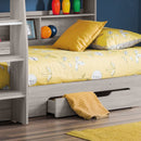 Orion Wooden Storage Bunk Bed Frame (Grey Oak)