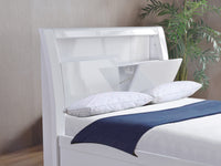 Heartlands Tanya Ottoman Storage High Gloss Bed Frame White