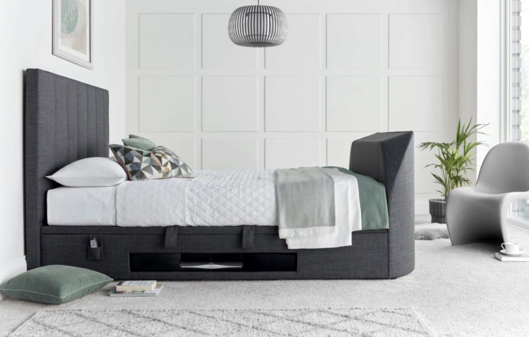 Medburn Fabric TV Ottoman Bed