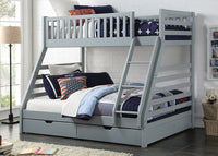 States Kids Triple Bunk Bed (Grey)